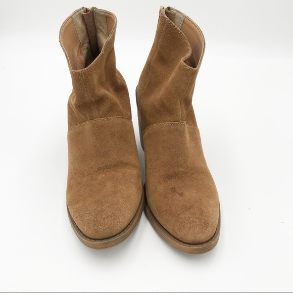 Steve Madden Soft Tan Suede Ankle Boots Size 8 - Picture 3 of 4